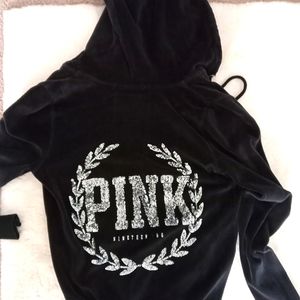 Victoria Secret Pink black velvet jacket